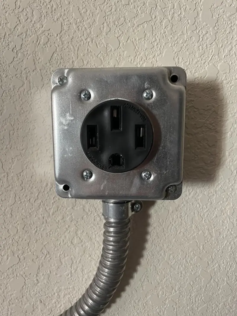 NEMA 14-50 outlet installed for Smart Home Electrical in Southlake